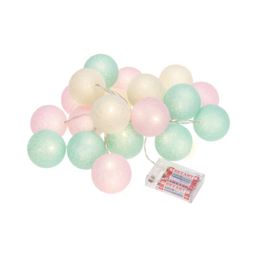 картинка Тайские фонарики Перламутр 3.5 м,  20 LED,  прозрачный ПВХ,  цвет свечения теплый белый NEON-NIGHT от магазина Сантехстрой