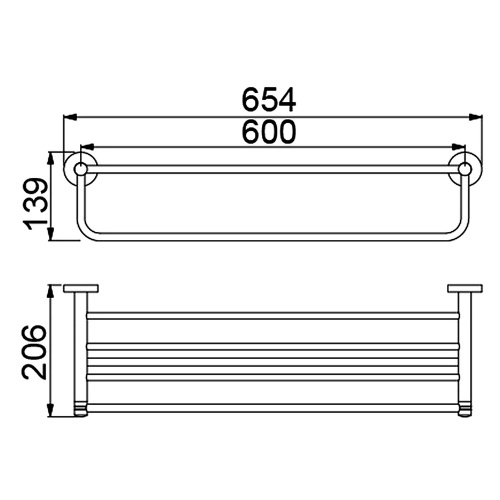 картинка Полка для полотенец Timo Saona черное золото (13058/18) от магазина Сантехстрой
