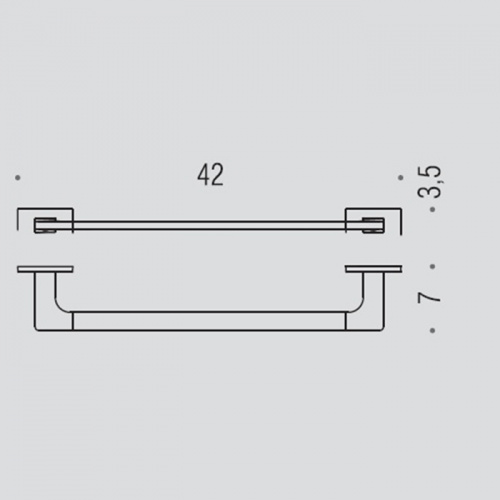 картинка Colombo Look Полотенцедержатель 42см, цвет: чёрный матовый от магазина Сантехстрой