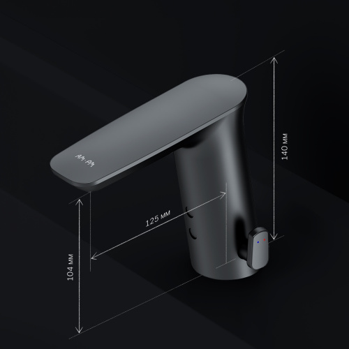 картинка F50A02322 Inspire V2.0 смеситель для умывальника сенсорный, черный, шт. от магазина Сантехстрой