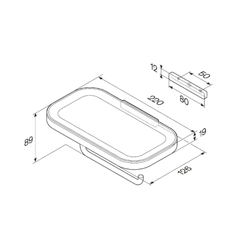 картинка Держатель туалетной бумаги AM.PM Func A8F341422 с полкой Черный матовый от магазина Сантехстрой