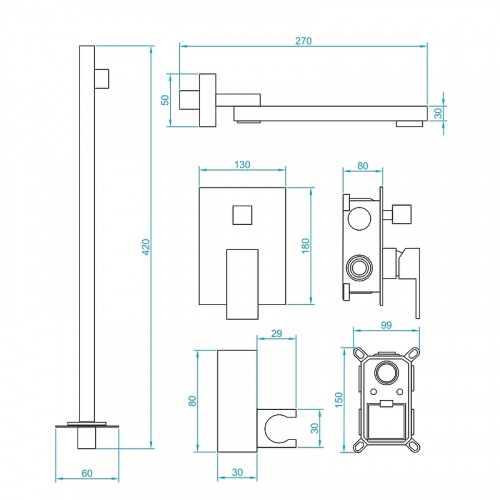 картинка Душевая система RGW Shower Panels SP-56G 51140856-06 Золото от магазина Сантехстрой