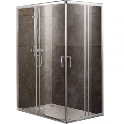 картинка Душевая стенка BelBagno Unique FIX 80 профиль Хром стекло прозрачное от магазина Сантехстрой