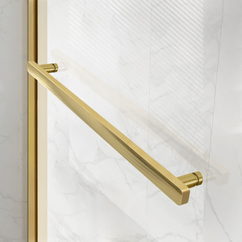 картинка Душевая дверь Slim Soft VDS-1SS110CLG, 1100, брашированное золото, стекло прозрачное от магазина Сантехстрой