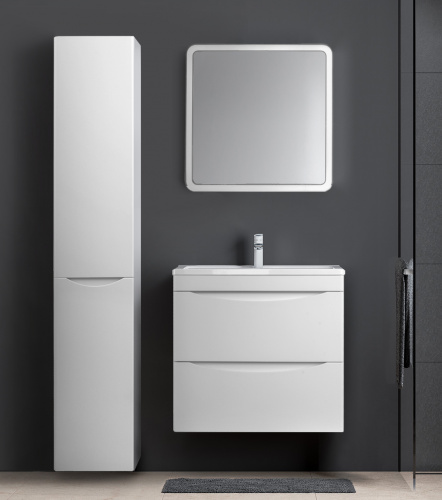 картинка Колонна универсальная "Бергамо L" с корзиной, Люкс антискрейтч белый, PLUS от магазина Сантехстрой