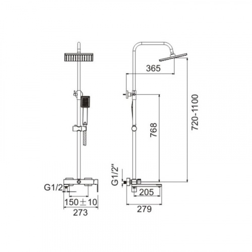 картинка Душевая система BELZ (B24613) от магазина Сантехстрой