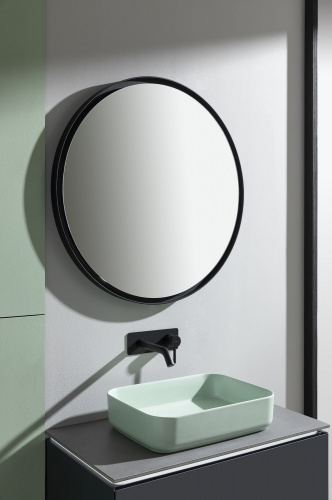 картинка Зеркало D=800 Allen Brau 1.21017.bl Черное от магазина Сантехстрой