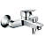изображение hg logis смеситель для ванны, настенный, излив 194мм, с переключателем на душ, цвет: хром