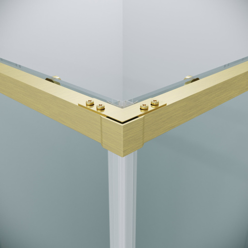 картинка Душ.ограждение 300.K33.01.8080.32.00 Galaxy (80*80*195) квадрат,раздвиж,золото сатин,стекло прозрачн от магазина Сантехстрой