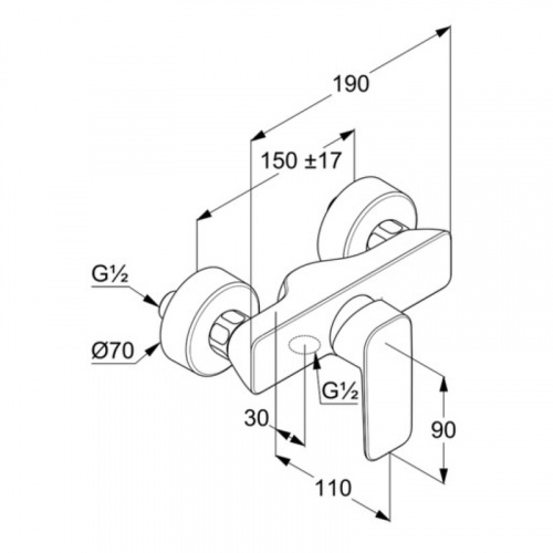 фото смеситель для душа kludi 408410575 хром