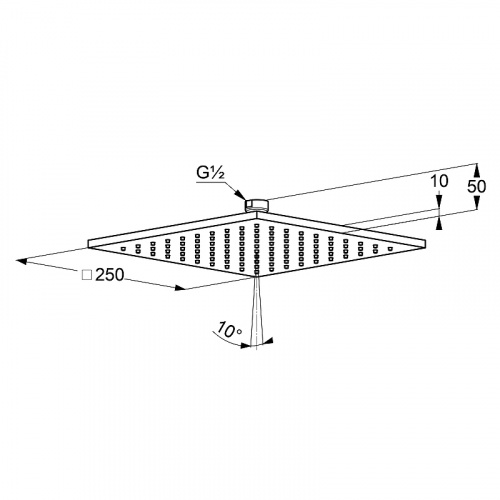 картинка Верхний душ Kludi A-QA 6442505-00 Хром от магазина Сантехстрой
