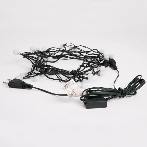 картинка Гирлянда Шарики Ø15мм,  5м,  темно-зеленый ПВХ,  30 диодов,  цвет RGB от магазина Сантехстрой