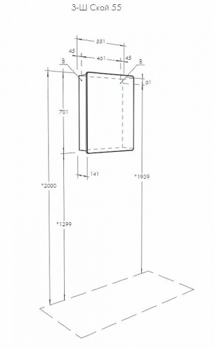 картинка Зеркальный шкаф AQUATON (Акватон) 1a238402sy010 Белый от магазина Сантехстрой