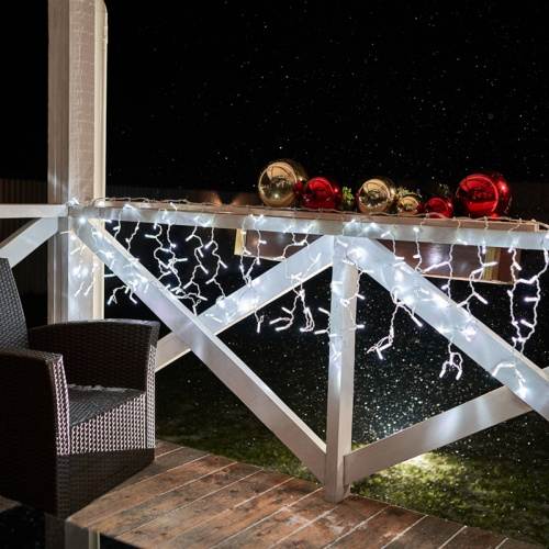 картинка Гирлянда Светодиодный Дождь 2x0,8м,  прозрачный провод,  230 В,  диоды Белые от магазина Сантехстрой