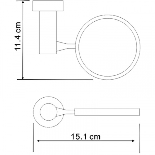 картинка Держатель для ершика унитаза WasserKRAFT Donau K-C176 Хром от магазина Сантехстрой
