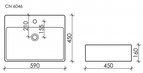 картинка Раковина Ceramica Nova Element CN6046 от магазина Сантехстрой