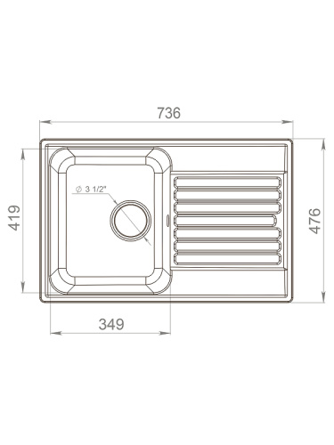 картинка Кухонная мойка Reflection Bolero 74 RF0574BE Бежевая от магазина Сантехстрой