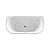 картинка Ванна акриловая Vincea VBT-421-1800, 1800*800*580, цвет белый, слив-перелив в комплекте, хром от магазина Сантехстрой