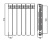 картинка Радиатор алюминиевый AZARIO AL500/80 12 секций, белый (AL500/80/12) от магазина Сантехстрой