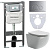 картинка Комплект унитаза с инсталляцией Ceramica Nova Forma CN3009_1001M_1000 с сиденьем Микролифт и клавишей смыва Хром матовый от магазина Сантехстрой