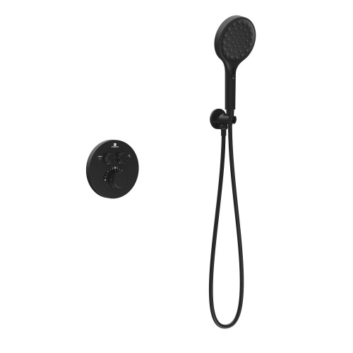 картинка Душевой комплект Inspire VSFW-3I22MT3MB встраиваемый, термостатический, двухрежимный, черный от магазина Сантехстрой