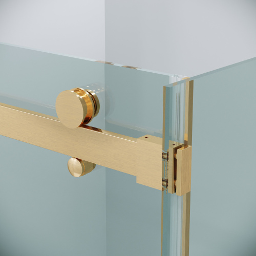 картинка Душевая перегородка 200.K33.04.80.32.00 Classic (80*195) золото сатин, стекло прозрачное, 1 место от магазина Сантехстрой