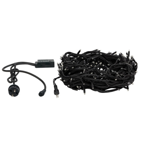 картинка Гирлянда Твинкл Лайт 20 м,  черный КАУЧУК,  240 диодов,  цвет мультиколор от магазина Сантехстрой