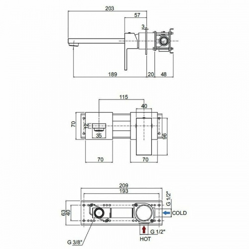 картинка Смеситель для раковины Cezares UNIKA-BLI2-02 Бронза от магазина Сантехстрой