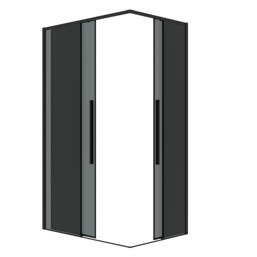 картинка Душ.ограждение 300.K33.01.1190.21.10 Galaxy (110*90*195) черный матовый, стекло тонированное, 2 мест от магазина Сантехстрой