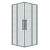 картинка Душ.ограждение 300.K33.02.1010.10.02 Cosmo (100*100*195) квадрат,раздвижная,хром,стекло шиншилла,1ме от магазина Сантехстрой