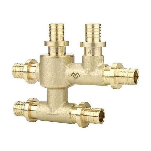 картинка Узел VARMEGA Slide-fit распределительный, 20×16×20, аксиальный, латунь, VM53513 от магазина Сантехстрой