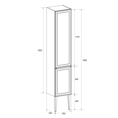 картинка Пенал подвесной Севилья, Платиновый от магазина Сантехстрой