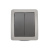 картинка Выключатель двухклавишный INDUSTRIAL IP54, о/у,  серый KRANZ от магазина Сантехстрой
