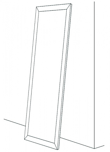 картинка Зеркало Evoform Definite Floor 201х111 BY 6024 в багетной раме - Алюминий 90 мм от магазина Сантехстрой