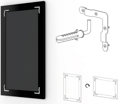 картинка Зеркало Evoform Exclusive 101х71 BY 1193 с фацетом в багетной раме - Сосна 62 мм от магазина Сантехстрой