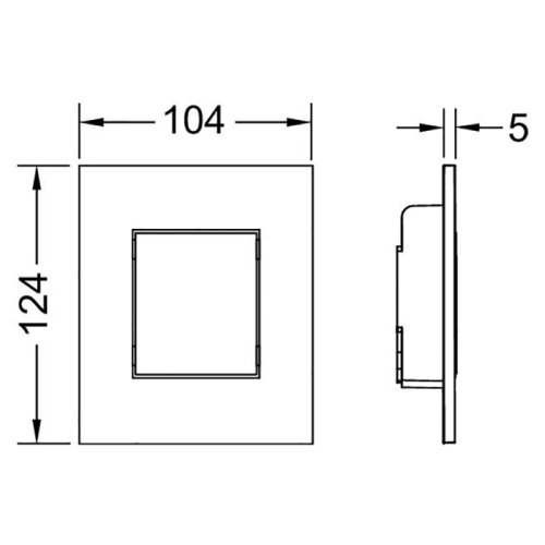 картинка TECEnow Urinal. Панель смыва с клавишей, черная матовая от магазина Сантехстрой