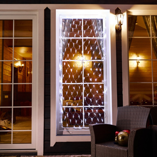 картинка Гирлянда Сеть 2х0,7м,  черный ПВХ,  176 LED Белые от магазина Сантехстрой