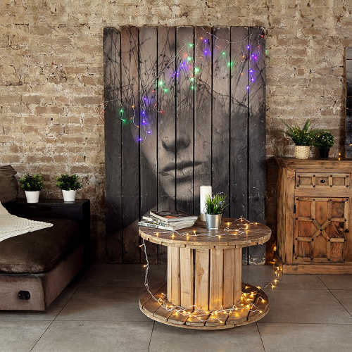 картинка Гирлянда Айсикл (бахрома) светодиодный,  1,8 х 0,5 м,  прозрачный провод,  230 В,  диоды МУЛЬТИКОЛОР от магазина Сантехстрой