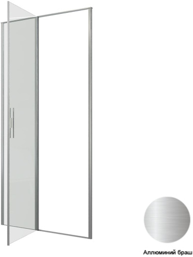 картинка 3.31029.BA PRIORITY, Дверь 8мм, 1000мм стекло Optiwhite, Easyclean, браш алюминий (294058) от магазина Сантехстрой