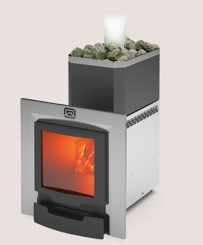 картинка Печь-каменка Русь Панорама 12 ЛНЗП ПРОФИ (1.1) (без двери 16/обрамления) Теплодар от магазина Сантехстрой