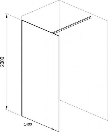 картинка Душевая перегородка Ravak Walk-In Wall 140 GW9WM0300Z1 профиль Черный стекло Transparent от магазина Сантехстрой