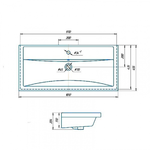 картинка Раковина Grossman Kirovit Фостер 100 30513 Белая от магазина Сантехстрой