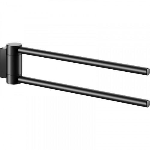 картинка Полотенцедержатель Keuco Plan 14919 370000 двойной Черный матовый от магазина Сантехстрой