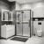 картинка Душ.ограждение 120.K33.02.1180.21.02 Cosmo (110*80*195) черный матовый, стекло шиншилла, 2 места от магазина Сантехстрой