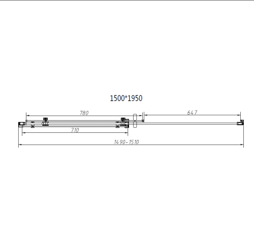 картинка Душевой уголок Como-N VSR-4CN1015CL, 1500*1000, хром, стекло прозрачное от магазина Сантехстрой