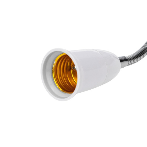 картинка Переходник-светильник для крепления в штепсельной сетевой розетке переходник цокольный гибкий 220В-Е27 150 мм с выключателем REXANT от магазина Сантехстрой