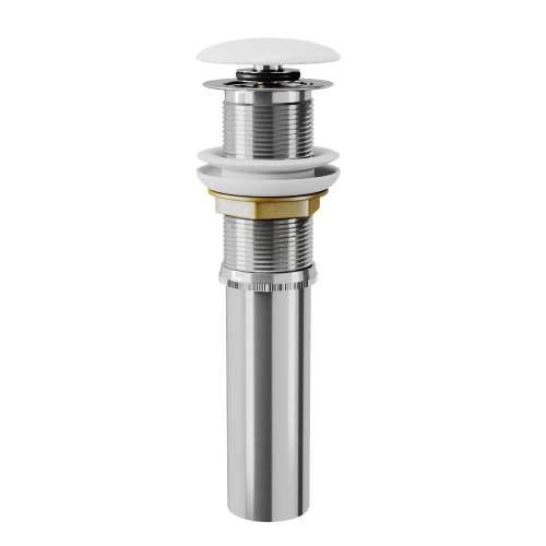 картинка Донный клапан DK для раковины (умывальника) 1/4" клик-клак, белая матовая крышка (DC9008) от магазина Сантехстрой