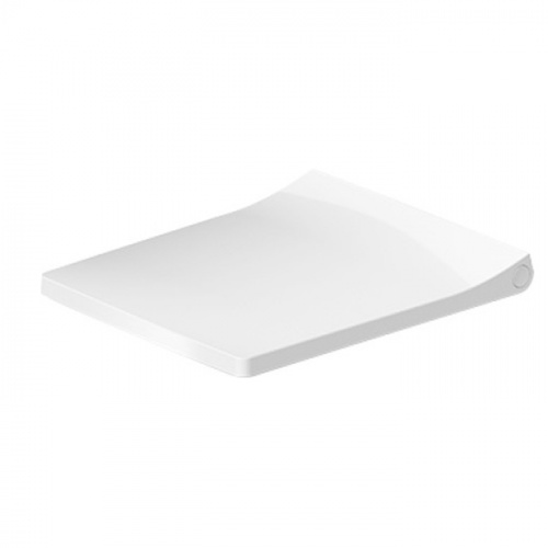 картинка Duravit Viu Сиденье для компактного унитаза 257309 (с микролифтом), петли: нерж. сталь, цвет: белый от магазина Сантехстрой