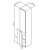картинка M90CHL0306HF GEM, шкаф-колонна, подвесной, левый, 30 см, двери, push-to-open, цвет: орех от магазина Сантехстрой