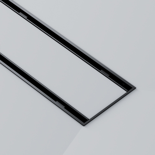 картинка W02SC-U11-060-04BM PrimeFlow Трап для душа линейный универс затвор Tile 60см цвет черн мат от магазина Сантехстрой